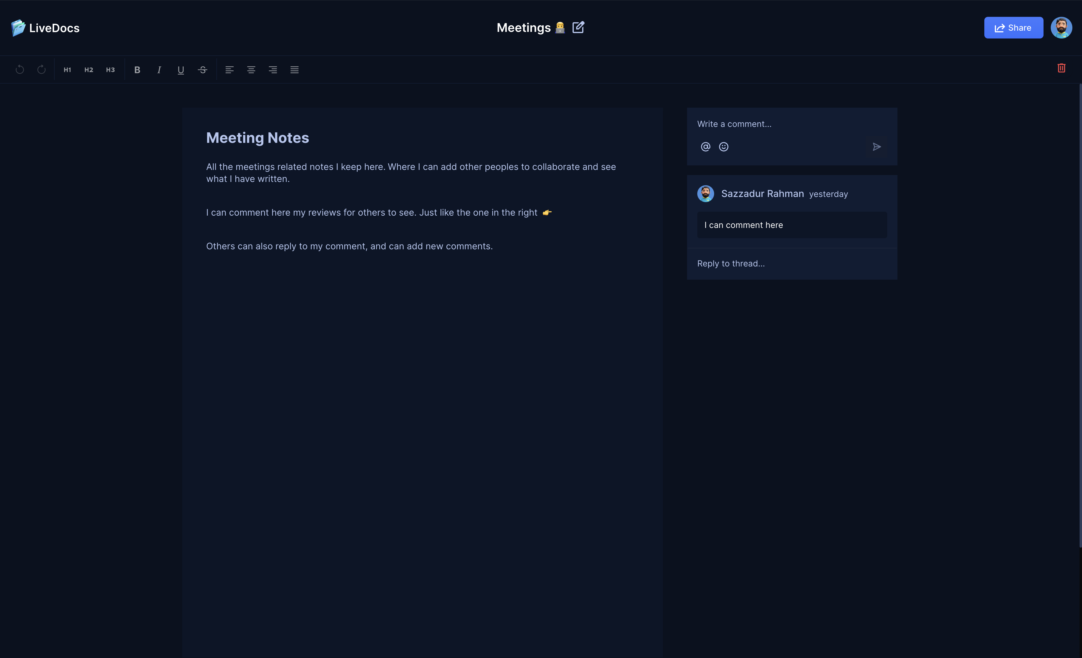 Google Docs Clone